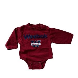 Vintage Weebok Red Baby Bodysuit